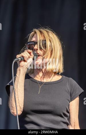 Chicago, USA. September 2023. Sänger Kim Gordon während des Riot fest Music Festivals am 15. September 2023 in Chicago (Foto: Daniel DeSlover/SIPA USA) Credit: SIPA USA/Alamy Live News Stockfoto
