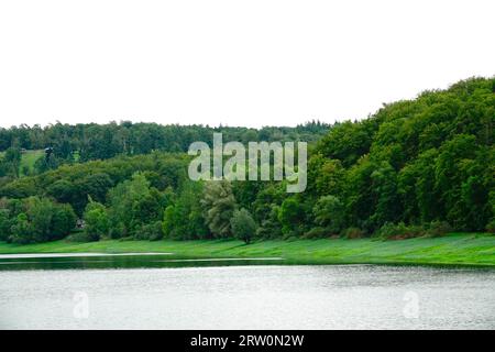 Edersee im Spätsommer, Hessen, Deutschland, Europa Stockfoto