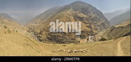 Malerische Panorama im Dolpo Region in Nepal Stockfoto