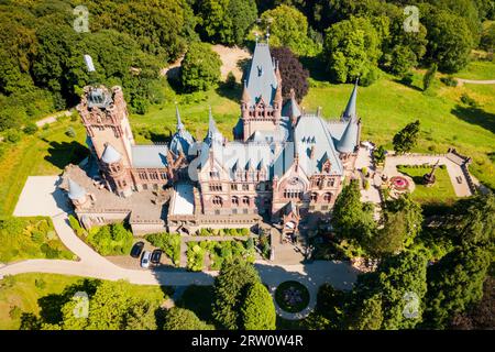 Schloss Drachenburg ist ein Palast, der in Königswinter am Rhein in der Nähe der Stadt Bonn in Deutschland Stockfoto