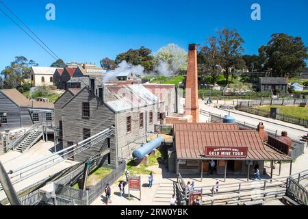 SOVEREIGN HILL, AUSTRALIEN, 5. OKTOBER: Sovereign Hill ist ein Freilichtmuseum, das die Atmosphäre einer Goldgräberstadt in Ballarat, Australien nachbildet Stockfoto