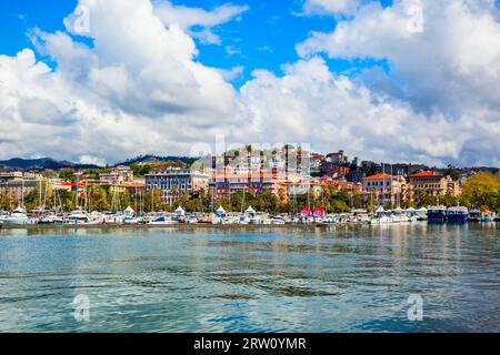 Boote und Yachten im Hafen La Spezia, Ligurien Region in Italien Stockfoto