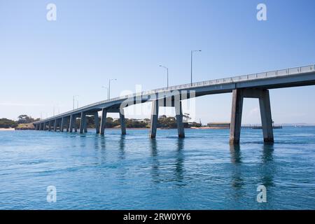 SAN REMO, DEC 14: San Remo ist ein malerisches Fischerdorf auf dem Weg nach Philip Island in Victoria, Australien Stockfoto