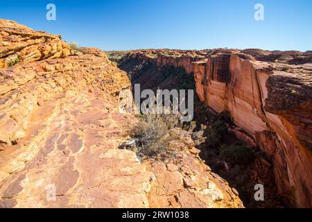 Die unglaubliche Rock Geologie der Kings Canyon im Northern Territory, Australien Stockfoto