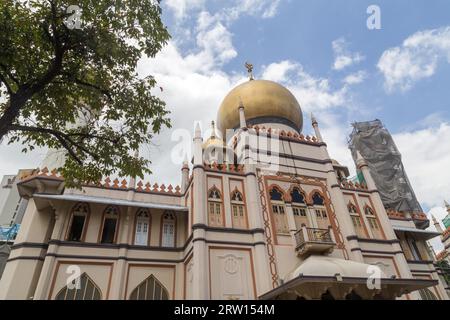 Singapur, Singapur, 31. Januar 2015: Sultanmoschee im Viertel Arab Street Stockfoto