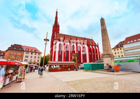 Würzburg - 11. Juli 2021: Marikapelle oder St. Mary Kirche. Marikapelle befindet sich in der Würzburger Altstadt in Bayern. Stockfoto