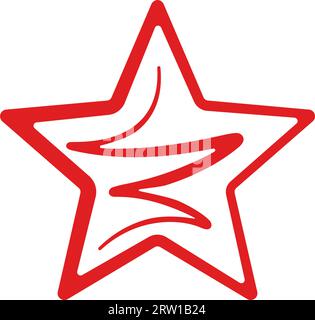 Roter weihnachtsstern Stock Vektor