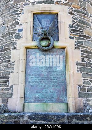 Das American Monument on the Mull of OA on the OA in der Nähe von Port Ellen auf Islay, Innere Hebriden, Schottland, Vereinigtes Königreich. Stockfoto