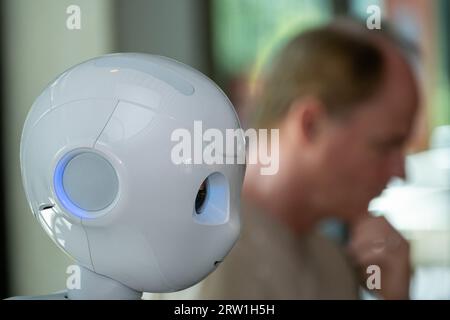 27.06.2023, Deutschland, Bremen, Bremen - AI-bestückter Roboter am Transferzentrum für Künstliche Intelligenz BREMEN.AI bei den Bremen AI Days. BREMEN.AI Stockfoto
