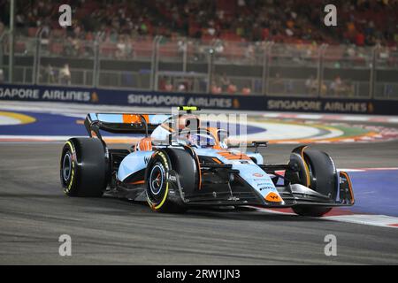 Singapur, Niederlande. September 2023. September 2023, Marina Bay Street Circuit, Singapur, FORMEL 1 2023 SINGAPORE AIRLINES SINGAPORE GRAND PRIX, im Bild Logan Sargeant (USA), Williams Racing Credit: dpa/Alamy Live News Stockfoto