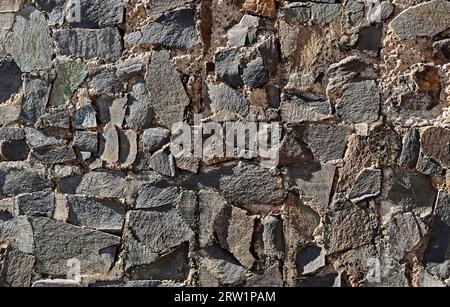 Alte Steinmauer in Ribeirao Preto, Sao Paulo, Brasilien Stockfoto