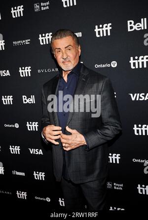 15. September 2023 - Toronto, Ontario, Kanada - Sylvester Stallone. 2023 Toronto International Film Festival – „in Conversation with Sylvester Stallone“ in der TIFF Bell Lightbox. Foto: Brent Perniac/AdMedia/MediaPunch Credit: MediaPunch Inc/Alamy Live News Stockfoto