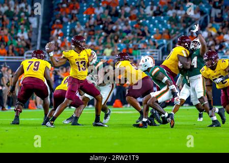 Miami Hurricanes 48 V Bethune Cookman, NCAA, 7, 14. September 2023, Hard Rock Stadium, Foto: Chris Arjoon/Credit Stockfoto