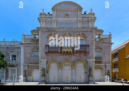 Teatro Heredia offiziell bekannt als Teatro Adolfo in Cartagena, Kolumbien. Stockfoto