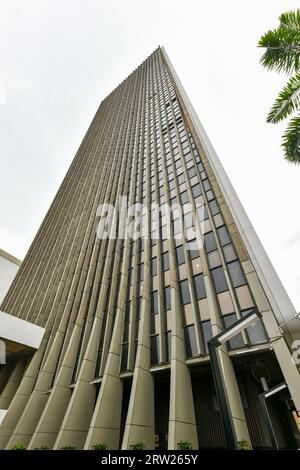 Das Gebäude Coltejer wurde auf dem antiken Theater und dem Europa Hotel Junin erbaut, das 1968 begann und vier Jahre später, 1972, endete. Stockfoto