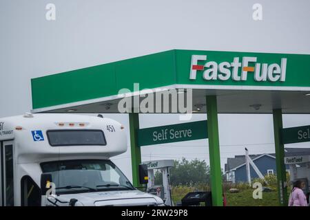 Schnelltankstelle. Die von Sobeys betriebene Kettenstation ist rund um die Uhr geöffnet. HALIFAX, NOVA SCOTIA, KANADA Stockfoto