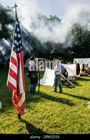 Bürgerkrieg 150 das Silo bei Jag Hill Farm New Milford, Connecticut, USA Stockfoto