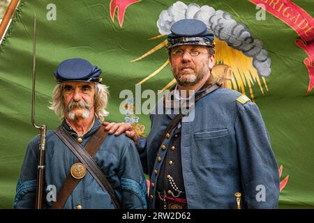 Bürgerkrieg Encampment Paxton, Massachusetts, USA Stockfoto