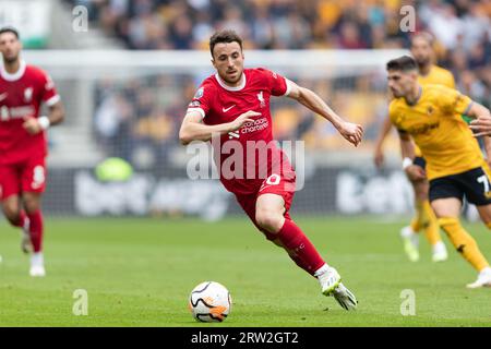 Wolverhampton, Großbritannien. September 2023. Diogo Jota aus Liverpool während des Premier League-Spiels zwischen den Wolverhampton Wanderers und Liverpool in Molineux, Wolverhampton am Samstag, den 16. September 2023. (Foto: Gustavo Pantano | MI News) Credit: MI News & Sport /Alamy Live News Stockfoto