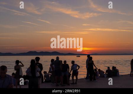 Meeresorgane und Sonnengruß in Zadar, Kroatien Stockfoto