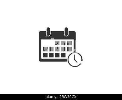 Überstunden, Symbol Zeit. Vektorillustration. Stock Vektor
