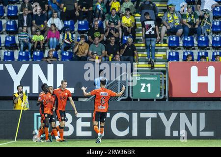 SITTARD - Garang Kuol vom FC Volendam erzielt 0-1 Punkte beim niederländischen Erstligaspiel zwischen Fortuna Sittard und FC Volendam im Fortuna Sittard Stadion am 16. September 2023 in Sittard, Niederlande. ANP MARCEL VAN HOORN Stockfoto