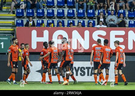 SITTARD - Garang Kuol vom FC Volendam erzielt 0-1 Punkte beim niederländischen Erstligaspiel zwischen Fortuna Sittard und FC Volendam im Fortuna Sittard Stadion am 16. September 2023 in Sittard, Niederlande. ANP MARCEL VAN HOORN Stockfoto