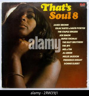 LP-Cover der That's Soul 8-Compilation, die 1972 veröffentlicht wurde Stockfoto