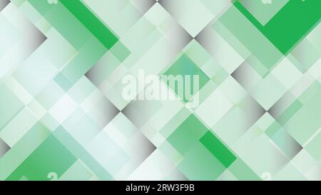 Vector Abstract eleganter grüner und grauer Hintergrund. Abstraktes weißes Muster. Stock Vektor