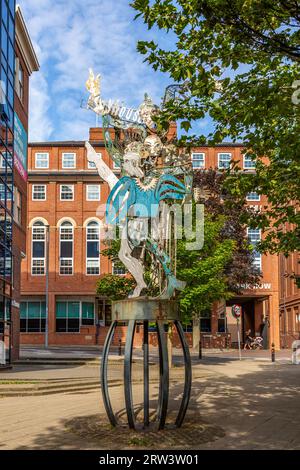 Skulptur des Spielhauses im Stadtzentrum von Nottingham, Großbritannien. Stockfoto