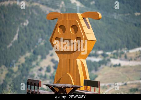 Skulpturen genannt Tamarros in den Bergen von Andorra in den Pyrenäen. Stockfoto