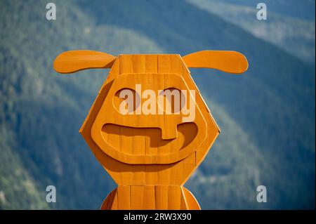 Skulpturen genannt Tamarros in den Bergen von Andorra in den Pyrenäen. Stockfoto