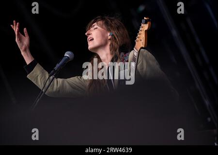 Chicago, USA. September 2023. Warpaint Preform beim Riot fest am Samstag, den 16. September 2023 in Chicago, IL. (Foto: Christopher Dilts/SIPA USA) Credit: SIPA USA/Alamy Live News Stockfoto