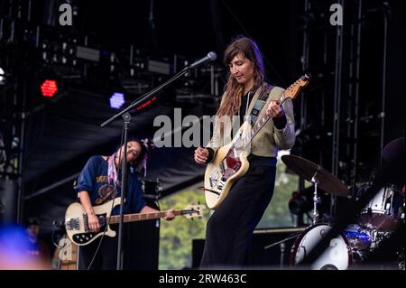 Chicago, USA. September 2023. Warpaint Preform beim Riot fest am Samstag, den 16. September 2023 in Chicago, IL. (Foto: Christopher Dilts/SIPA USA) Credit: SIPA USA/Alamy Live News Stockfoto