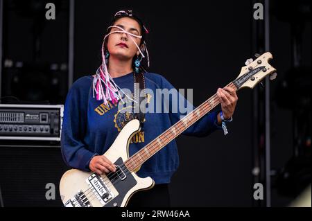 Chicago, USA. September 2023. Warpaint Preform beim Riot fest am Samstag, den 16. September 2023 in Chicago, IL. (Foto: Christopher Dilts/SIPA USA) Credit: SIPA USA/Alamy Live News Stockfoto