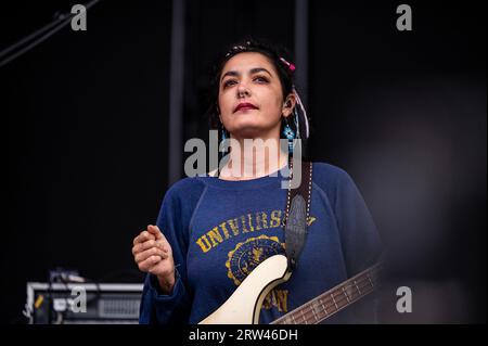 Chicago, USA. September 2023. Warpaint Preform beim Riot fest am Samstag, den 16. September 2023 in Chicago, IL. (Foto: Christopher Dilts/SIPA USA) Credit: SIPA USA/Alamy Live News Stockfoto