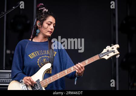 Chicago, USA. September 2023. Warpaint Preform beim Riot fest am Samstag, den 16. September 2023 in Chicago, IL. (Foto: Christopher Dilts/SIPA USA) Credit: SIPA USA/Alamy Live News Stockfoto