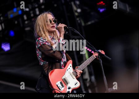 Chicago, USA. September 2023. Warpaint Preform beim Riot fest am Samstag, den 16. September 2023 in Chicago, IL. (Foto: Christopher Dilts/SIPA USA) Credit: SIPA USA/Alamy Live News Stockfoto