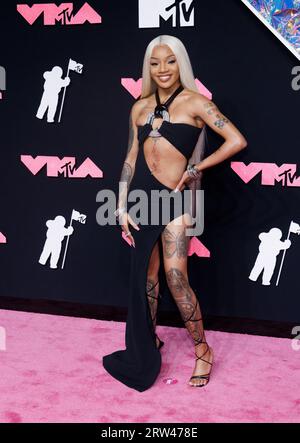 16. September 2023, Newark, NJ, USA: GloRilla nimmt an den MTV Video Music Awards 2023 im Prudential Center in Newark, New Jersey, Teil. (Credit Image: © Photo Image Press via ZUMA Press Wire) NUR REDAKTIONELLE VERWENDUNG! Nicht für kommerzielle ZWECKE! Stockfoto