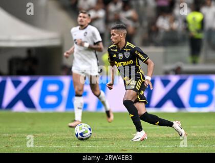 Belo Horizonte, Brasilien. September 2023. Pedrinho von Atletico Mineiro während des Spiels zwischen Atletico Mineiro und Botafogo für die brasilianische Serie A 2023 im Arena MRV Stadium in Belo Horizonte am 16. September. Foto: Gledston Tavares/DiaEsportivo/Alamy Live News Credit: DiaEsportivo/Alamy Live News Stockfoto