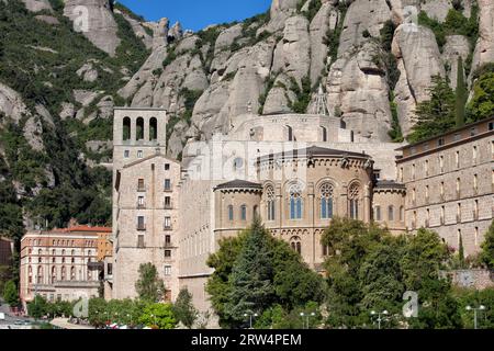 Benediktinerkloster Santa Maria de Montserrat in Katalonien, Spanien Stockfoto