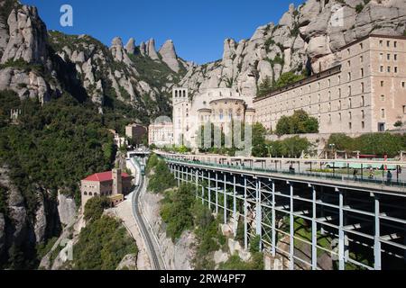 Benediktinerkloster Santa Maria de Montserrat in Katalonien, Spanien Stockfoto