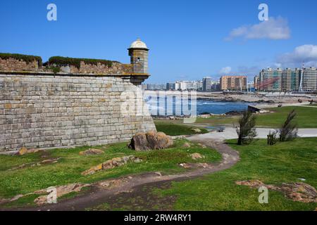 Castelo Queijo Festung und Stadt Matosinhos in der Gemeinde Porto, Portugal, Atlantik Küste Stockfoto