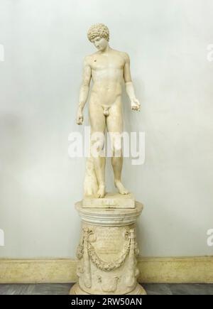 Statue dell'Antinoo Capitolino, 1. - 2. Jh., Palazzo Nuovo, Kapitolinische Museen, Musei Capitolini, Kapitol, Rom, Roma, Latium, Lazio, Italien Stockfoto