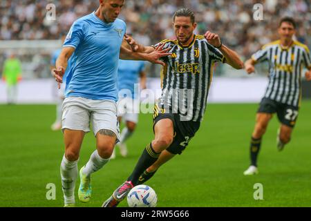 Adrien Rabiot von Juventus FC während des Spiels zwischen Juventus FC und SS Lazio am 16. September 2023 im Allianz Stadion in Turin, Italien. Stockfoto