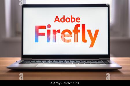 Adobe Firefly – ein Produkt der Adobe Creative Cloud Stockfoto