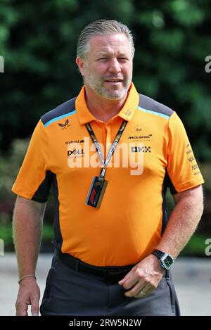 Singapur, Singapur. September 2023. Zak Brown (USA) McLaren Executive Director. Formel-1-Weltmeisterschaft, Rd 16, Singapur Grand Prix, Sonntag, 17. September 2023. Marina Bay Street Circuit, Singapur. Quelle: James Moy/Alamy Live News Stockfoto