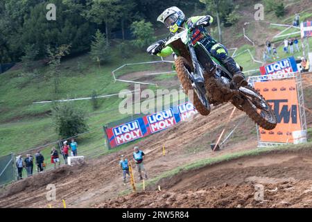 Maggiora, Italien. September 2023. Kevin Horgmo, NOR (F&H Racing Team) beim MXGP of ITALY Race MXGP und Mx2, Motocross-Rennen in Maggiora, Italien, 17. September 2023 Credit: Independent Photo Agency/Alamy Live News Stockfoto