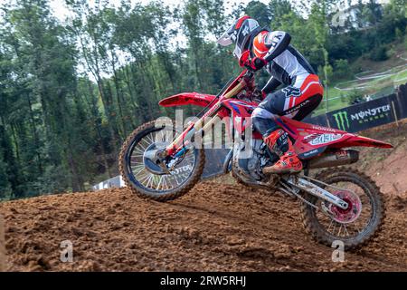 Maggiora, Italien. September 2023. Tim Gajser, SVN (Team HRC) beim MXGP of ITALY Race MXGP und Mx2, Motocross-Rennen in Maggiora, Italien, 17. September 2023 Credit: Independent Photo Agency/Alamy Live News Stockfoto