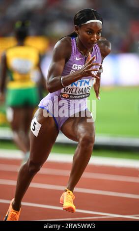 Bianca Williams von GB & NI, die am siebten Tag bei den Leichtathletik-Weltmeisterschaften im National Athletics Centre in in die 4 x 100-m-Läufe der Frauen eintrat Stockfoto